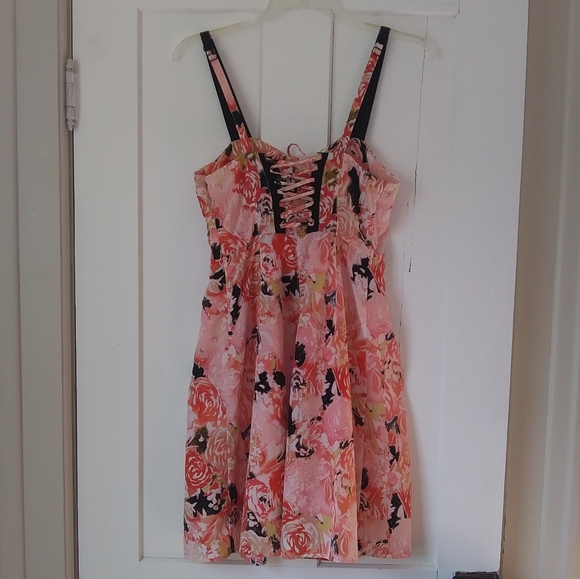 Candie's Pink Peach Floral Dress - Picture 2 of 7